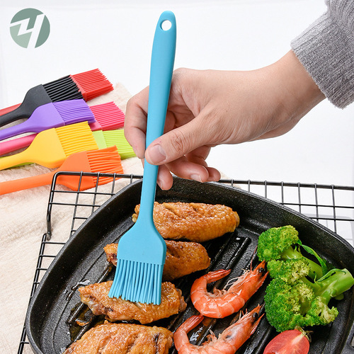 9-color small silicone barbecue brush, integrated silicone oil brush, cooking brush, barbecue tools