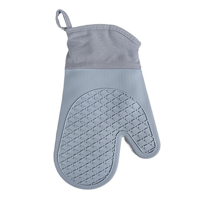 Guantes para horno de silicona engrosados, resistentes al calor y al agua