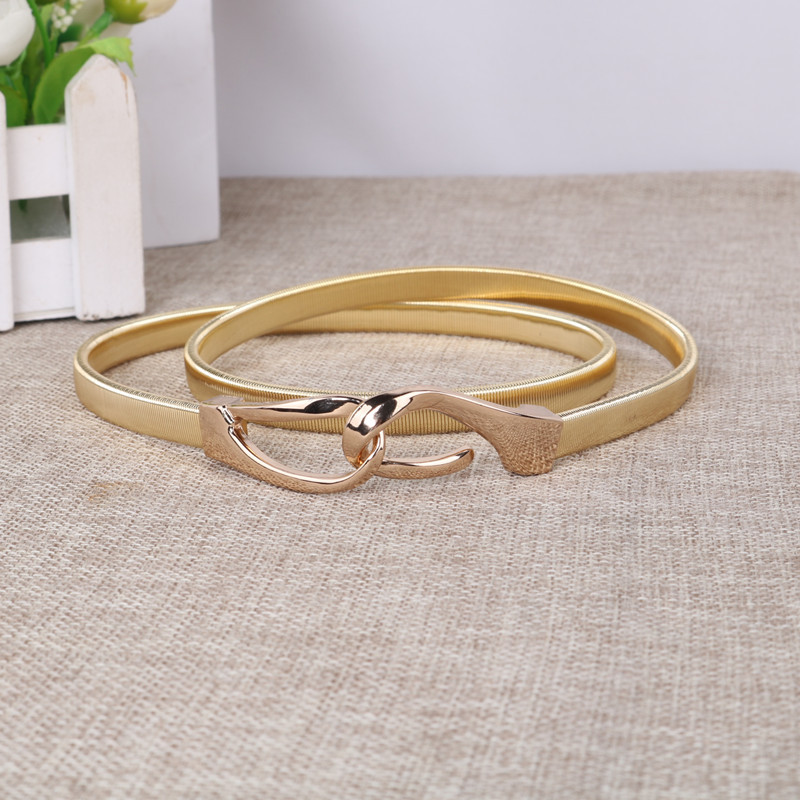 Basic Solid Color Metal Women's Leather Belts display picture 3