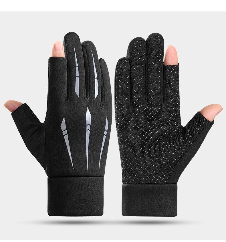 Men's Cycling Gloves Touch Screen Warm Anti-slip Winter Driving_voghion.com