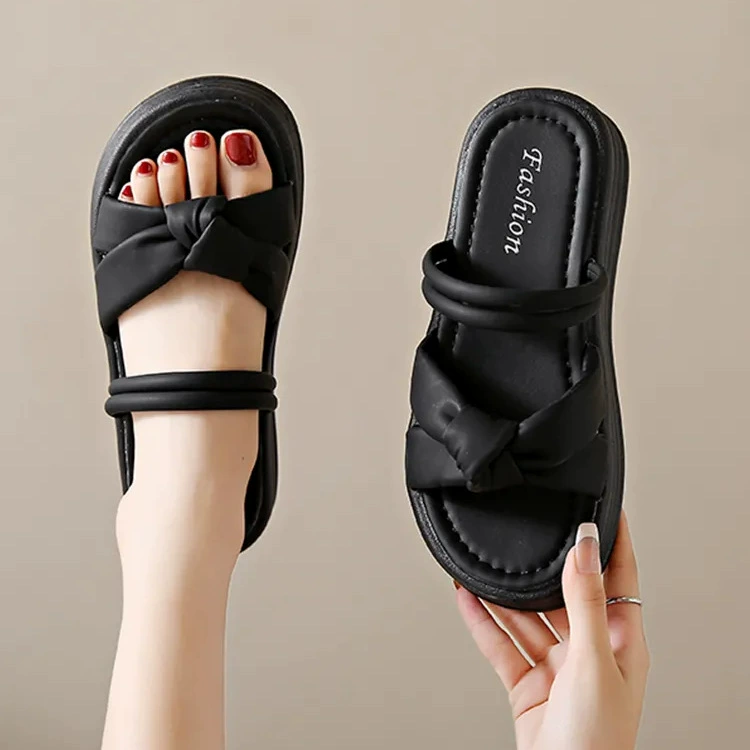 Сказочный ветер носить сандалии женский 2025 новый летний толстый подошв французский вечерний ветерок