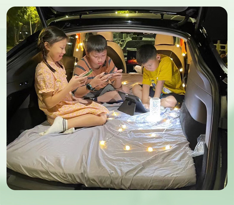 Tesla Model Y Camping Sponge Bed Rear Seat Sleeping Model 3 Car Inflatable Bed Trunk Travel Nap