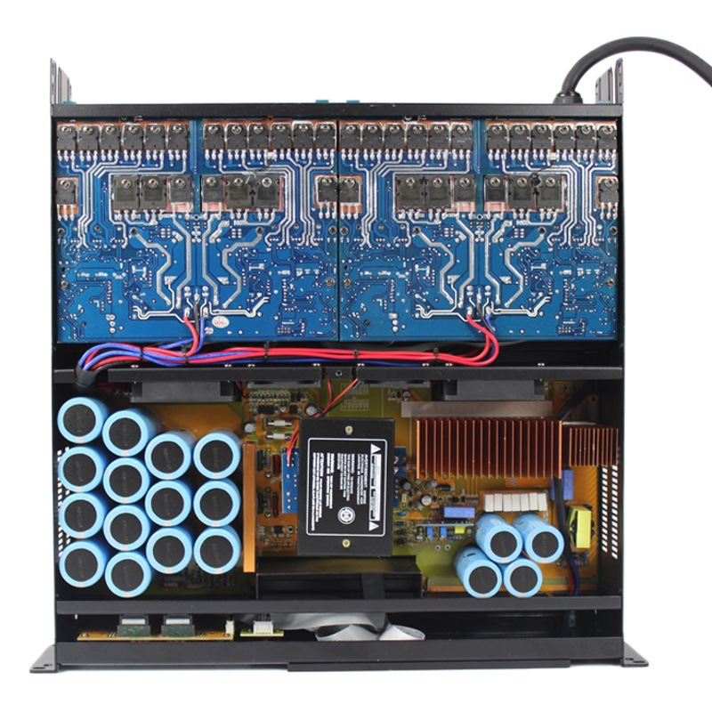 Amplificador profesional de cuatro canales DSP sistema de procesamiento de audio amplificador de potencia amplificador de rendimiento de etapa 2200W8