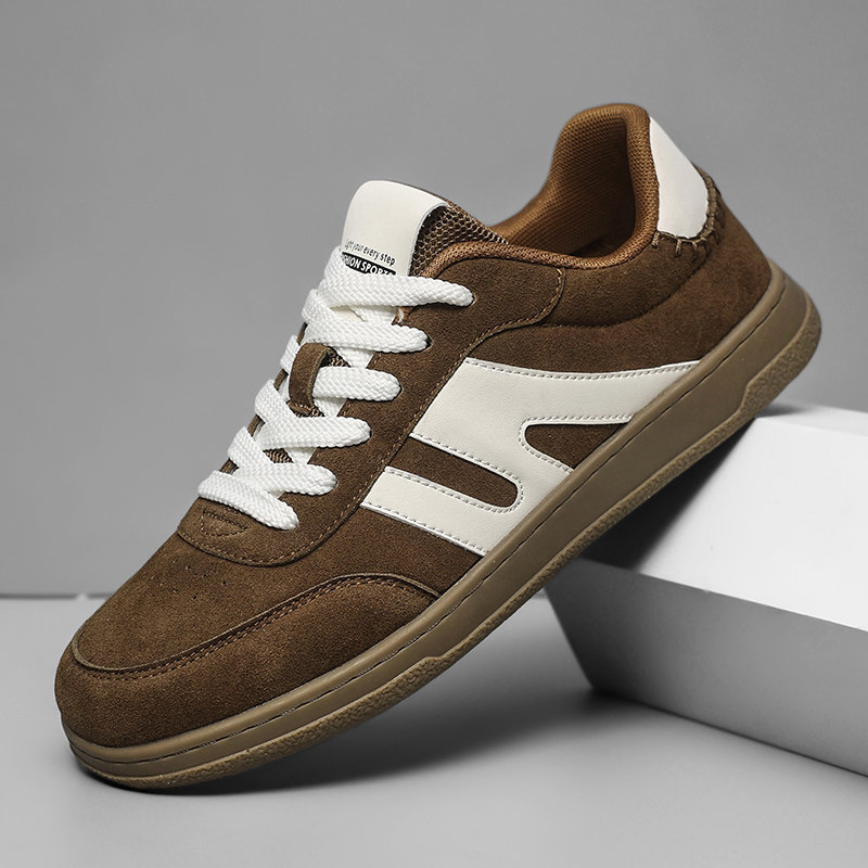 Putian Retro German Training Shoes, Men's Casual Sports Shoes, Color-Blocked Lace-Up Sneakers, High-End Versatile Trendy Shoes