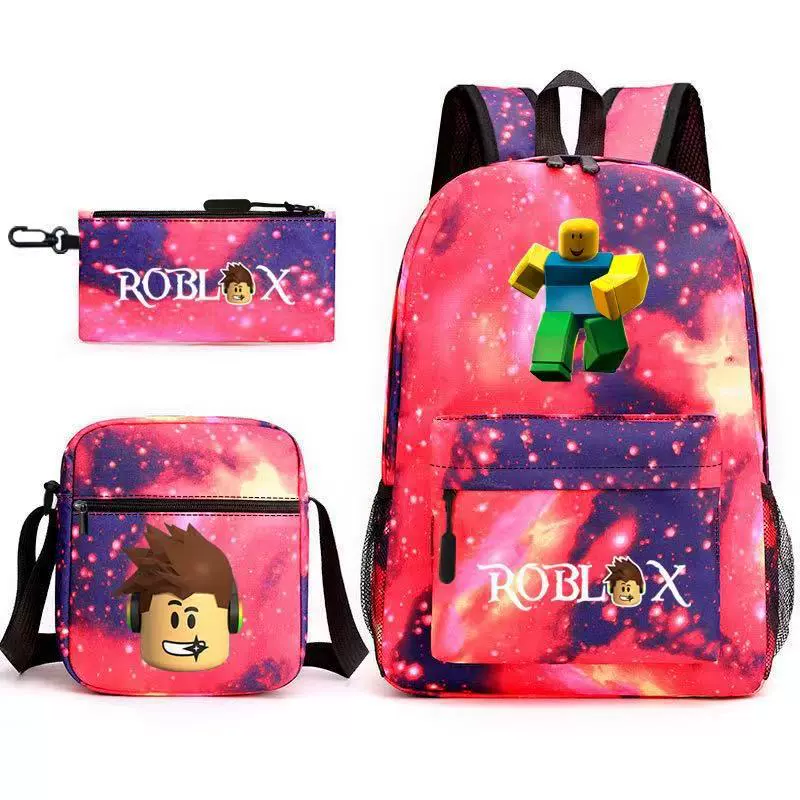 Capacious backpack, school bag, set, 3 piece set, (Physicals)
