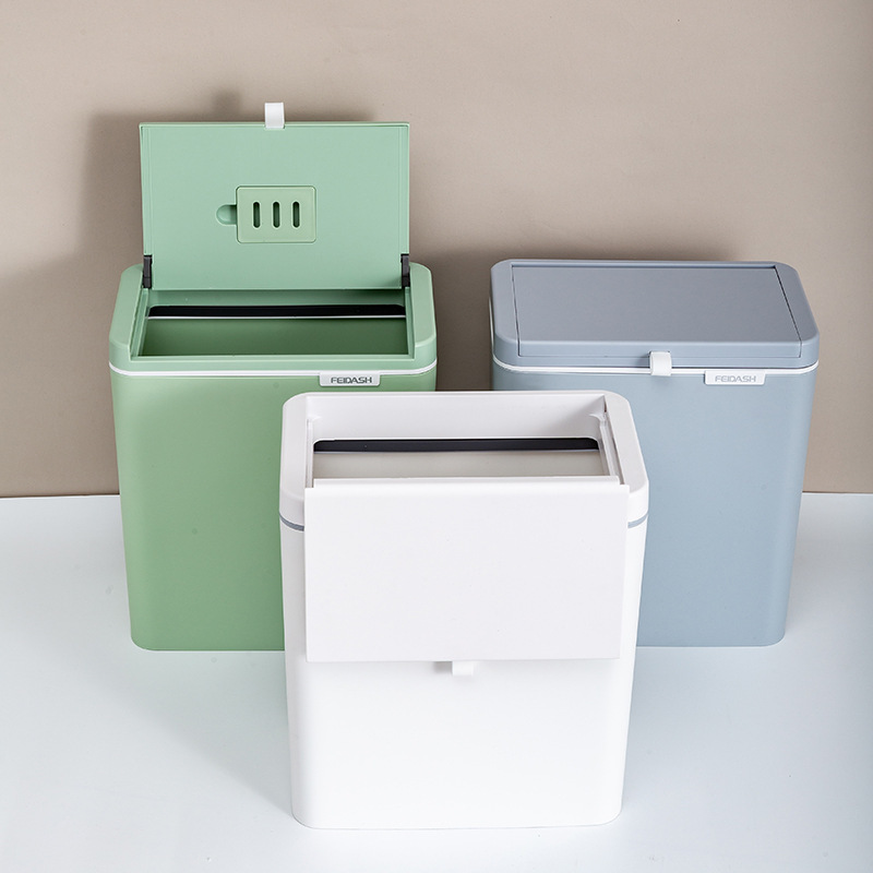 Household Kitchen Trash Bin Wall Hanging Household Toilet with Lid Bathroom Living Room Waste Bin Hanging Storage Bucket Household Kitchen Trash Bin Wall Hanging Household Toilet with Lid Bathroom Living Room Waste Bin Hanging Storage Bucket
