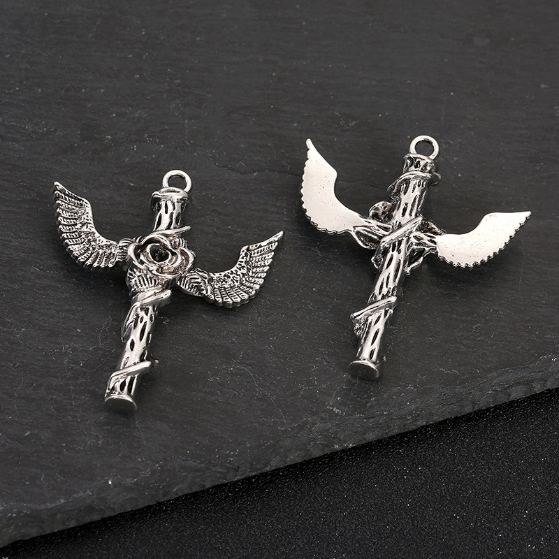 6g Weight Pendant Jewelry Making Type DIY Jewelry Accessories Classification 1 Piece Quantity Alloy Material Cross Pattern Plating Design Simple Style, Classic Style Style 1 Piece Alloy Cross Pendant 1