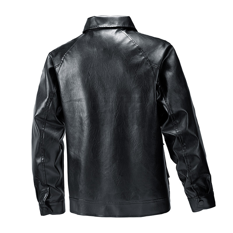 (Veste en cuir H588) Combinaison de course moto en cuir pour homme, veste homme col montant, p_voghion.com