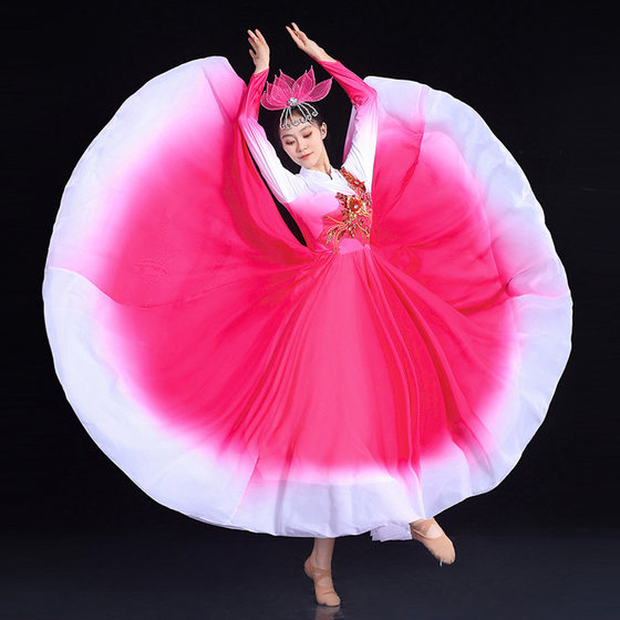 Opening Dance Large Swing Dress Swing Atmospheric Modern Stage Suit Cantata Song Accompanying Dance Table Performance Dress Women's Long Dress New