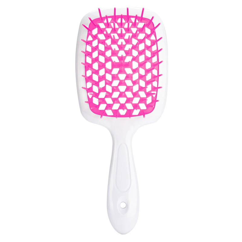 Paddle Massage Hair Brush, Grid Vent Detangler for Women, Colorful OPP/PVC Packed 8.7×5.7 cm