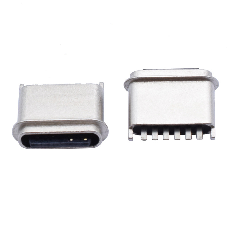 type-c母座直插貼片USB3.1手機充電6P16P接口母頭IPX7防水連接器