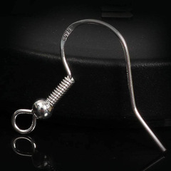 50 pieces of S925 pure silver plated earring hooks DIY handmade earring accessories wholesale, includes transparent earring plugs