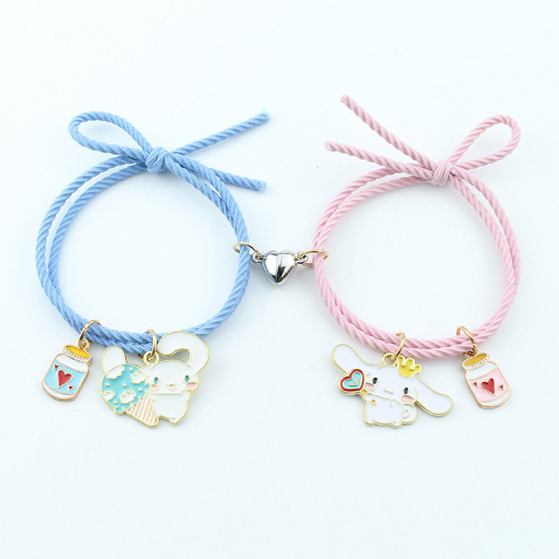 rope Chain Material Cute Cartoon Character Alloy Rope Woven Chain String Bracelets Wholesale