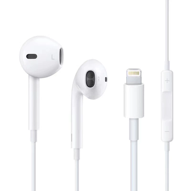 Подходящие для Apple проводные наушники, plug and play, использовать совместимо с 7-й-ген Apple Lighting небектний, проводные наушники
