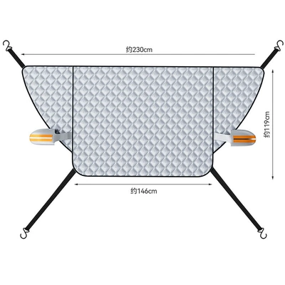 thickened sunshade, magnetic snow — Car snow shield - standard-5-magnet-car-windshield-with-windproof-hook-rearview-mirror-reflective-earmuffs