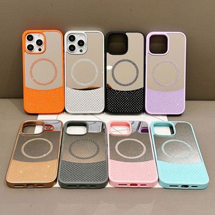 Magnetic Wireless Charging Cross-Border Compatible iPhone 16 Promax Phone Case Apple 16 Beauty Mirror Magnetic Charging