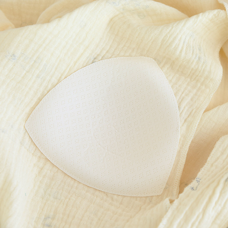 크레페 순면 거즈 봄과 여름 여성 감금 옷 곡선 입 보이지 않는 간호 잠옷 크레페 가정복 브래지어를 착용하지 않고