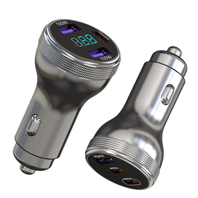 Digital Display Metal Car Charger, Mobil şarj cihazları
