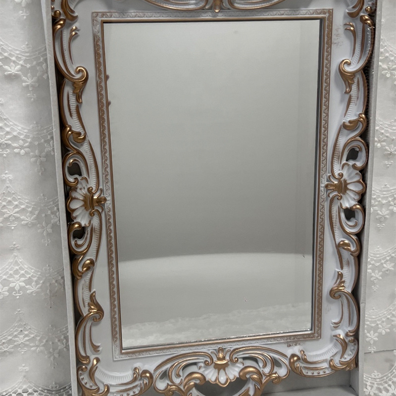 Retro retro de estilo europeo espejo de almacenamiento de la joyería tocador bandeja de la boda Internet celebridad foto accesorios decoración postre placa