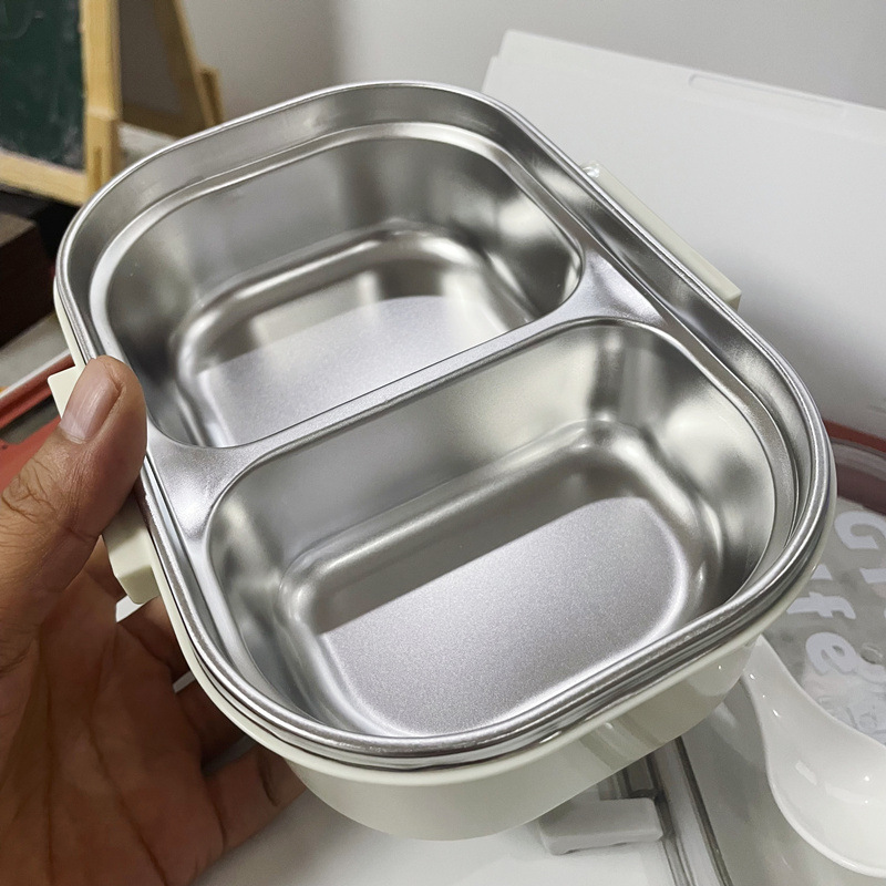 Caja de almuerzo aislada compartimiento al por mayor caja de almuerzo de acero inoxidable caja de almuerzo de estudiante de escuela primaria caja de almuerzo separada de plástico lindo para el trabajo