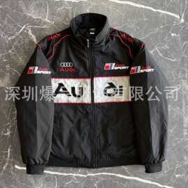 F1赛车服刺绣奥迪外套摩托车骑行服机车服夹克欧美风棒球服定制