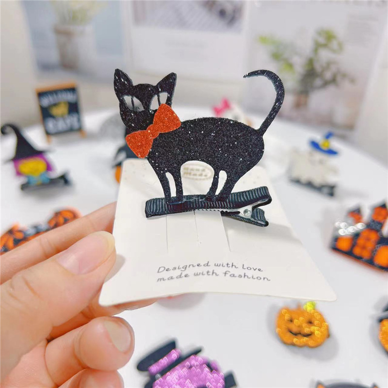 15g Weight Hair Clip Hair Accessories Type 1 Piece Quantity Street Occasion Halloween Festival Skull Pattern Women'S Gender Original Design, Punk Style Halloween Original Design Punk Skull Street Party Accessories Party Supplies 15