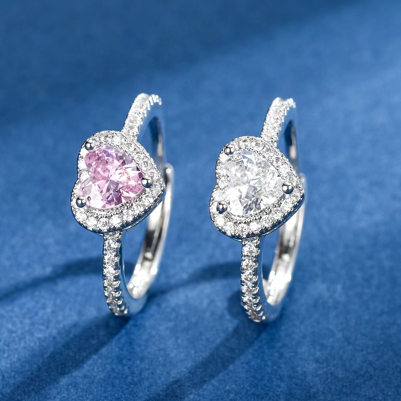 Grensoverschrijdende bestseller: Volledig met diamanten bezette zirkonia ring voor dames, elegante en minimalistische stijl, hoogwaardige open ring, groothandel_voghion.com