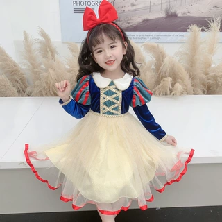 2026新款白雪公主裙2026春秋季女童连衣裙纱裙女孩生日礼服