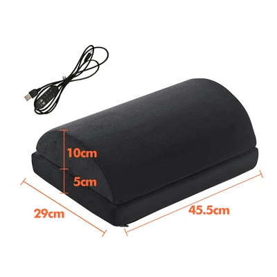 Cross-border Adjustable Height Heating Pillow Home Office Warm Pillow Multifunctional Heating Rest Pillow Heating Pillow (Universal Foot Pad) - 43291015cm-black