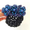 Summer elegant fashionable hair mesh, hair accessory, hairgrip, flowered, Japanese and Korean, 2023