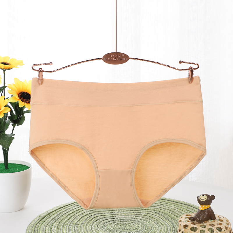 Ropa interior de mujer 95 algodón color sólido estilo coreano chica transpirable más tamaño Mediados de cintura ropa interior estudiante