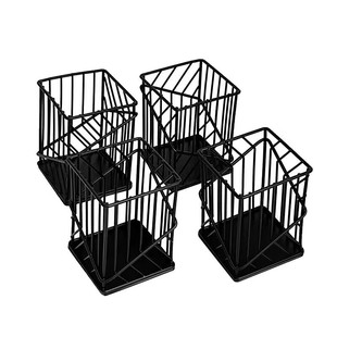 Iron metal desktop storage basket makeup brush storage tube home storage basket office stationery storage basket rack