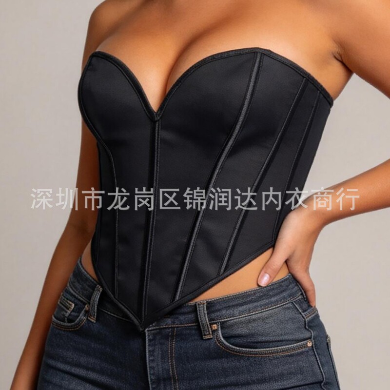 Sexy Corset Wedding Dress, Waist Shaping Corset, Deep V Neck High-End Dress with Bottoming Shirt and Tube Top Sexy Corset Wedding Dress, Waist Shaping Corset, Deep V Neck High-End Dress with Bottoming Shirt and Tube Top