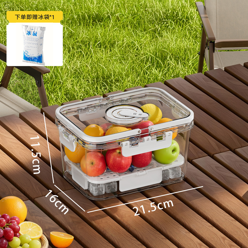フルーツ弁当箱ポータブルキャンプピクニックモバイル小型冷蔵庫食品グレードポータブル鮮度保持ボックス密封された大型サイズ|undefined