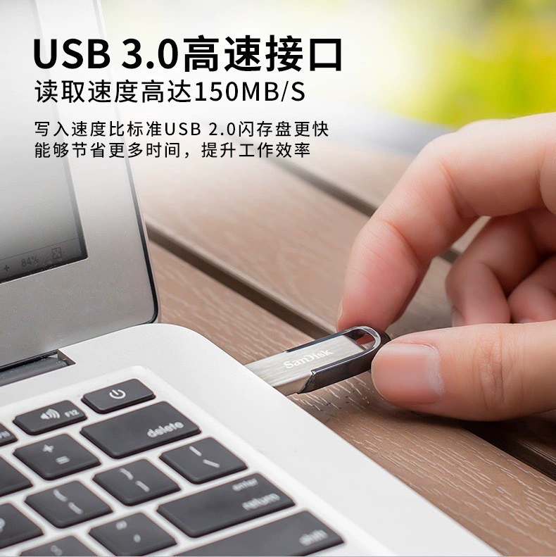 Sandisk, металлическая скоростная совместимая вместительная USB-флешка, 8 ГБ, 16 ГБ, 32 ГБ, 64 ГБ