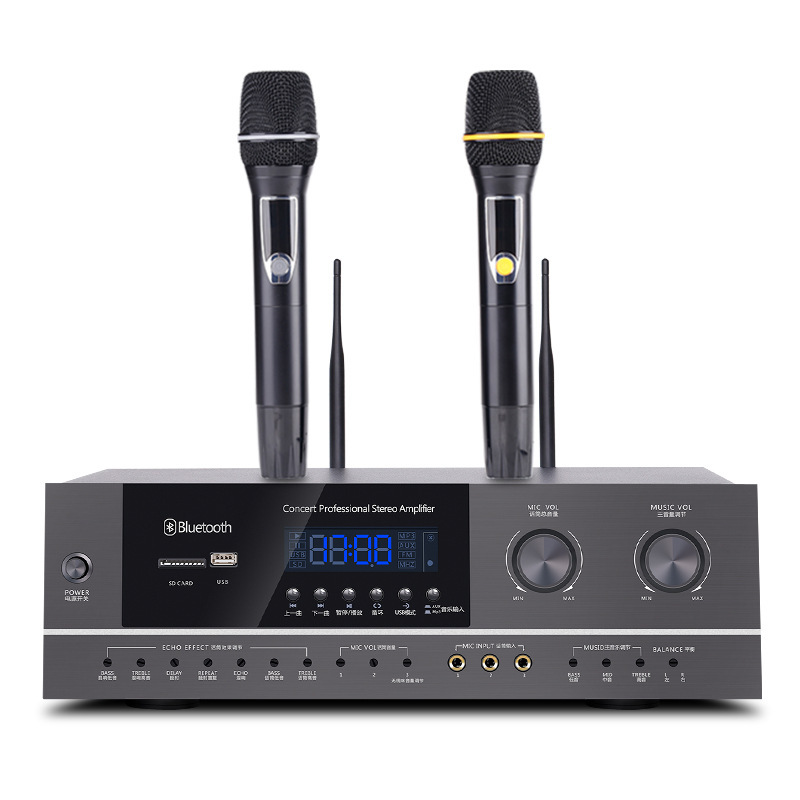 Sanke D20 amplificador de potencia profesional de alta potencia Bluetooth amplificador de sonido KTV amplificador de karaoke doméstico con amplificador de radio