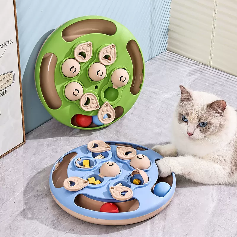 新款宠物猫狗玩具自嗨解闷娱乐神器互动球球转盘狗狗藏食益智玩具