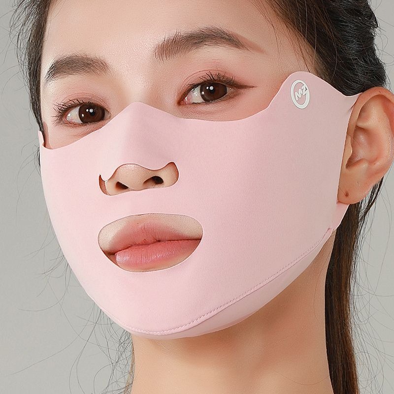 Máscara solar para pesca al aire libre de verano, máscara especial de golf para correr, hielo transpirable, fácil de respirar