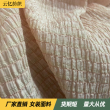 肌理感泡泡面料连衣裙纱裙上装休闲装百褶布雪纺泡泡条面料