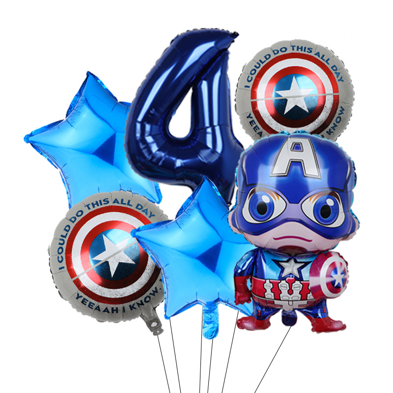 Cross-border Avengers Marvel héroe Spider-Man Hulk Capitán América redondo de aluminio de la película Globo Traje