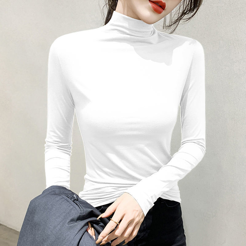 하프 터틀넥 [선택 모달] 화이트