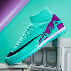 跨境世界盃兒童足球鞋男青少年學生女TF碎釘AG長釘比賽訓練運動鞋