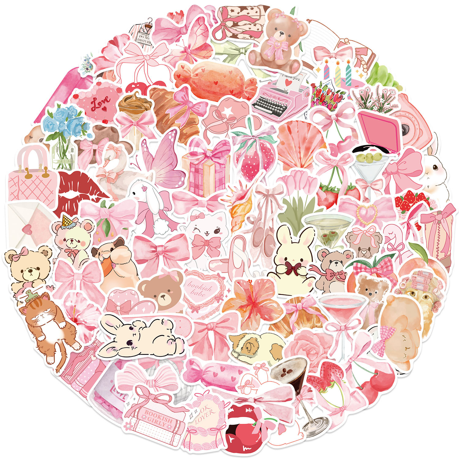 23g Weight Stickers Stationery Type 1 Set Quantity School, Graduation Occasion PVC self-adhesive Material Animal, Cartoon Pattern Cute Style 1 Set Animal Cartoon School Graduation PVC Self-adhesive Cute Stickers 7