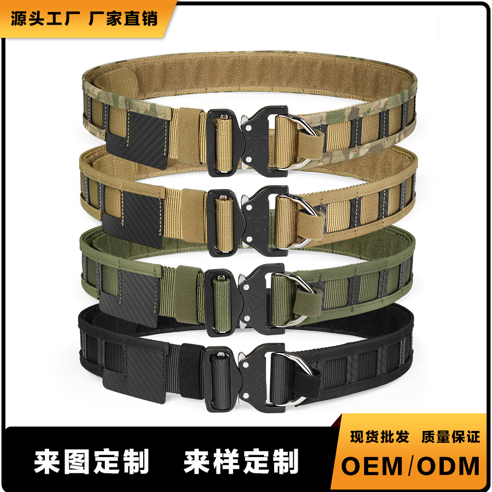 Cinturón Táctico MOLLE para Hombre de 4.5 cm de Lona Ligero para Combate al Aire Libre
