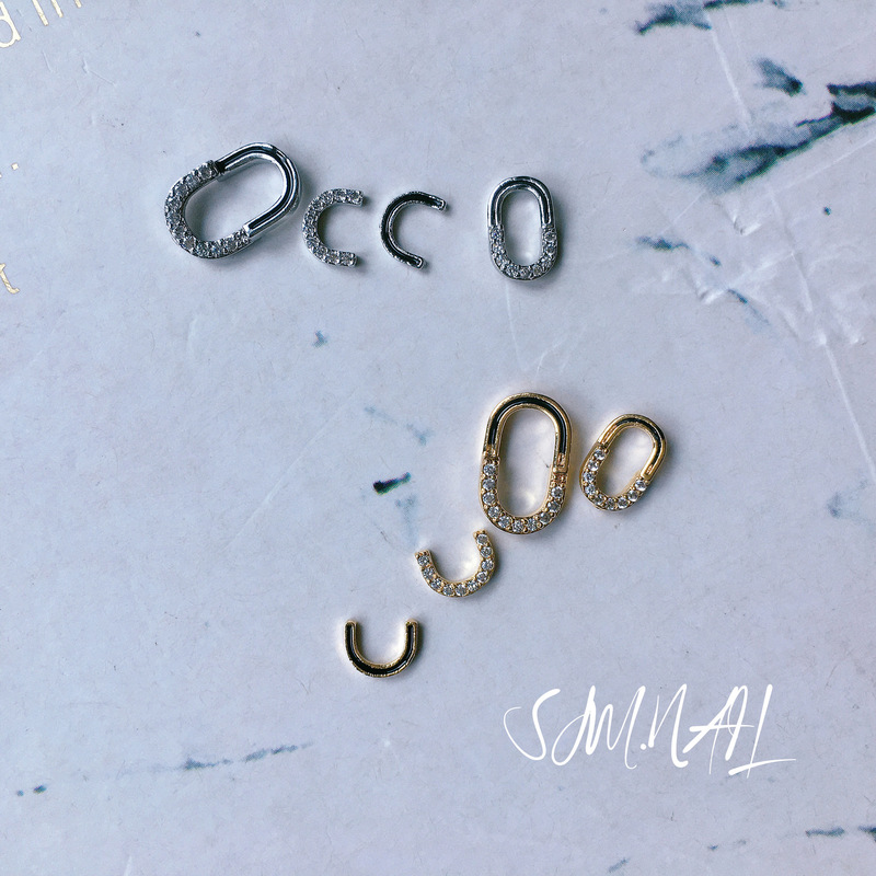 Japanese Style Simple Style Nail Art Zircon Jewelry U-shaped Semicircle Curved Oval Button Nail DIY Decoration Sticker Japanese Style Simple Style Nail Art Zircon Jewelry U-shaped Semicircle Curved Oval Button Nail DIY Decoration Sticker