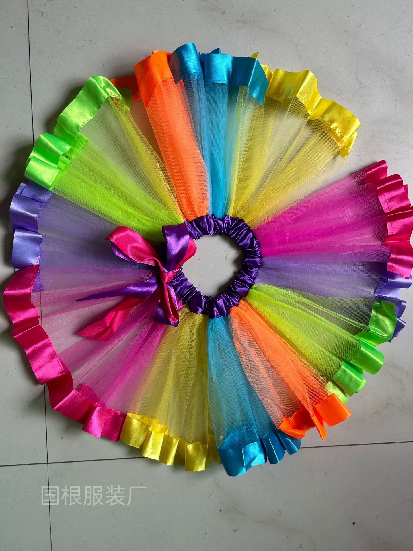 2023 Юбка в новом стиле Сетчатая Радужная юбка Детская юбка для выступлений Унисекс Короткая юбка для Черлидинга