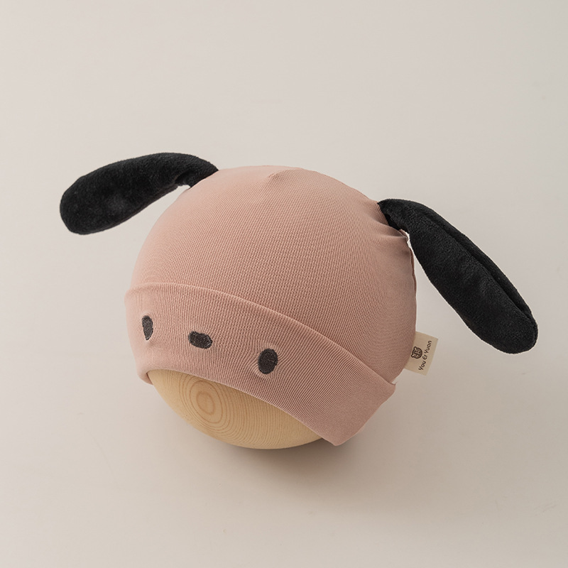 0-3 Meses de primavera y otoño delgado sombrero de bebés, algodón coreano, sombrero de bebés, perros