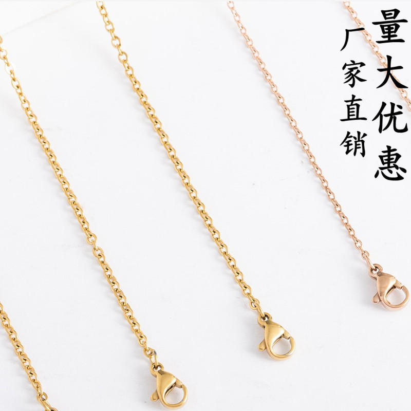 This year's new 304 titanium steel cross chain welding port flat O…