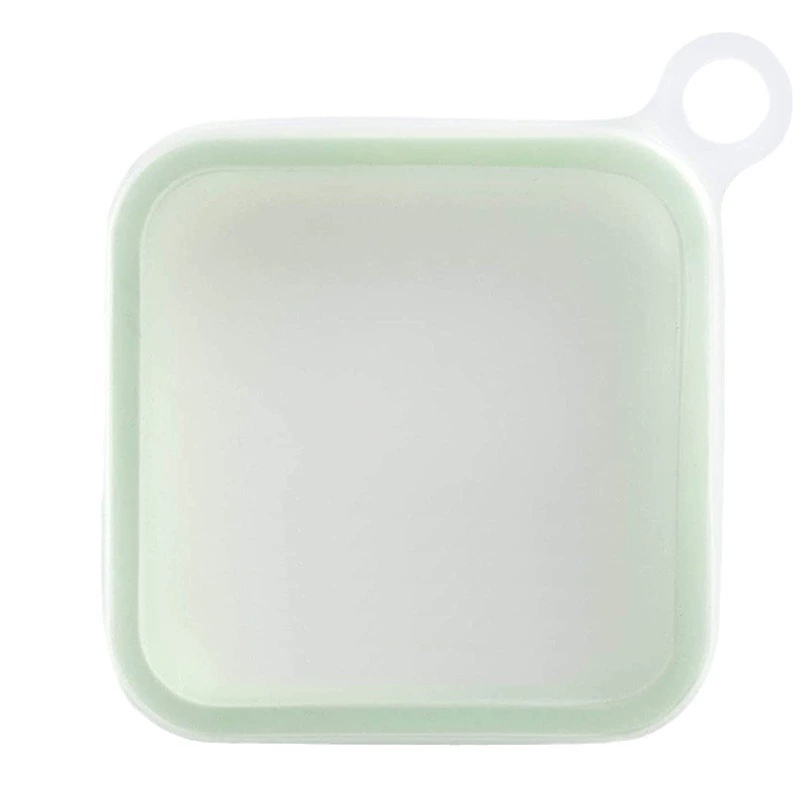 KESSILER Sandwich Toast Bento Box - переносной ланч-бокс, 155×155×25 мм, прозрачный зеленый