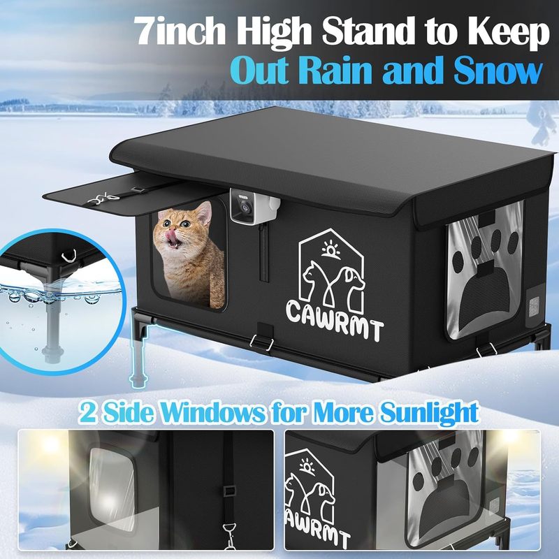小規模バッチカスタマイズされた大空間ペット猫ケージ屋外ヴィラ加熱された分娩室プラットフォーム砂マット二層ハンモック|undefined